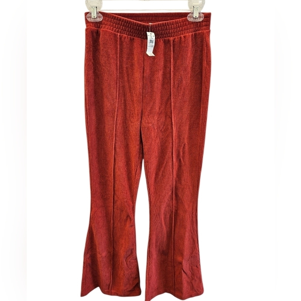 Aerie Hi Rise Groove On Ribbed Flare Pants NEW